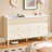 Modern Crystal-cream Solid Wood Accent Cabinet