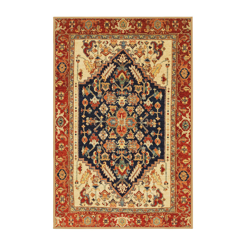 Abstract Indoor Rug, Rectangle 2' x 4'
