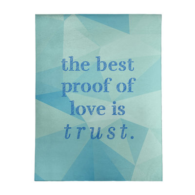Tapis en simili-gemme love & trust quote