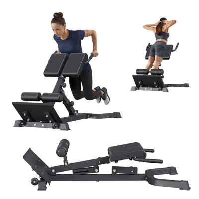 Banc réglable réglable à dossier romain, hyperextension pliable pour la force du tronc et du fessier, équipement de gymnastique à domicile pour soulager l'inconfort du bas du dos