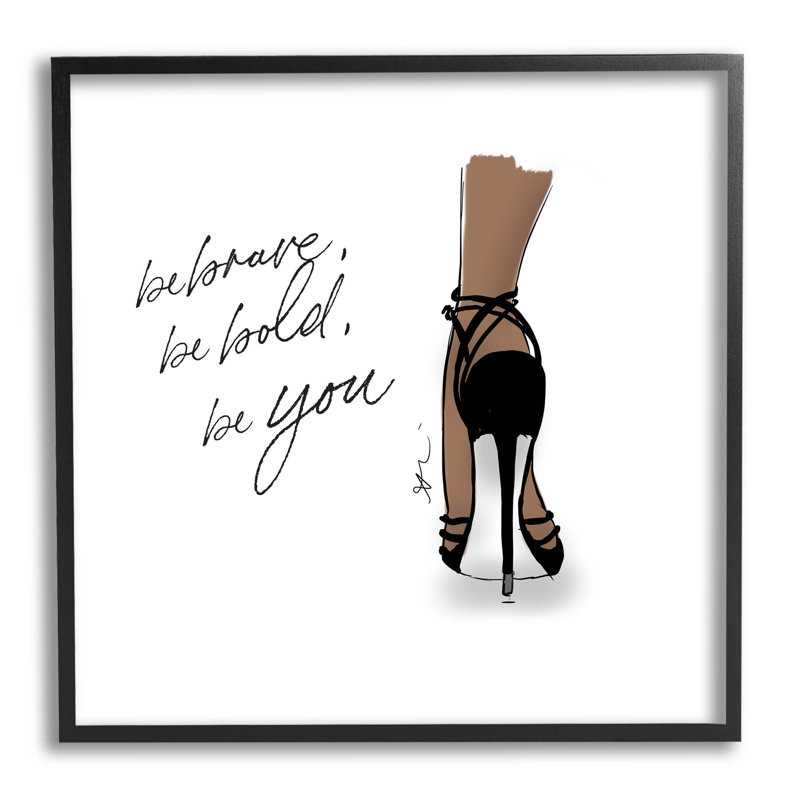 «Be Brave Bold You Fashion» par Alison Petrie - impression sur bois, H 12 po x l 12 po x P 1,5 po