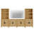 Entertainment Center With Bookshelves, 4-Piece Modular TV Stand With Storage Towers, Farmhouse Media Console With Concealed Storage For Living Room, Bedroom, Oak-1652723275