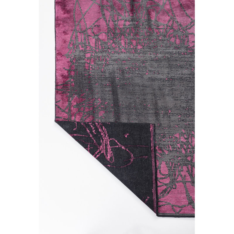 Rapture Pink/Gray Luxury Area Rug, Rectangle 7'10" x 9'10"