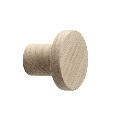 Untreated Oak Wood "Pinta" Cabinet Knob