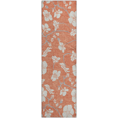 Premium Machine Washable Birchview AMF1032 Floral Rug