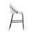 Gracie Modern Vegan Leather Upholstered Steel Counter Stool in White and Black-659403849-658843871
