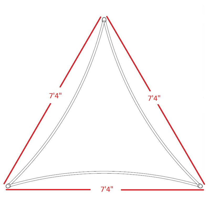 Toile d'ombrage triangulaire, Beige, 11,1 pi x 11,1 pi x 11,1 pi