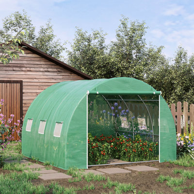 Walk-in Greenhouse 10 pi x 10,5 po x 6,5 po, construction, housse, porte à fermeture à glissière et ventilation respirante pour plantes 10 po x 10,5 po x 6,5 po