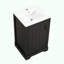 Meuble-lavabo à fermeture en douceur 20 po avec lavabo, rangement et tablette réglable-872684498
