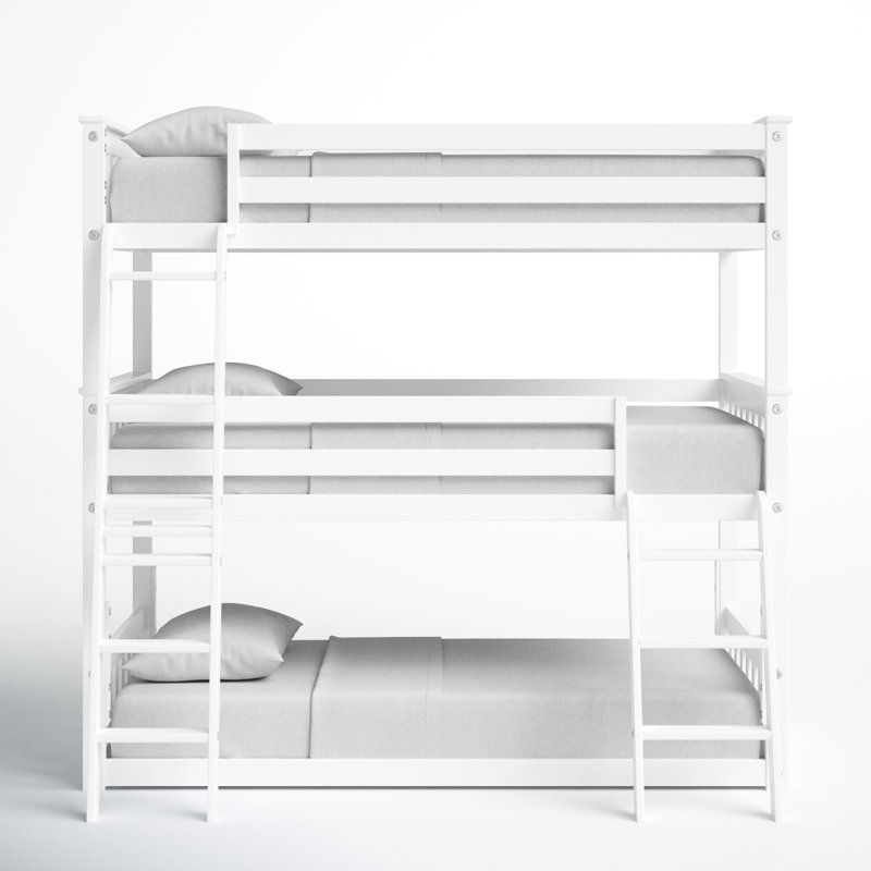 Lit superposé triple en bois massif Tamiko par Viv + Rae ™