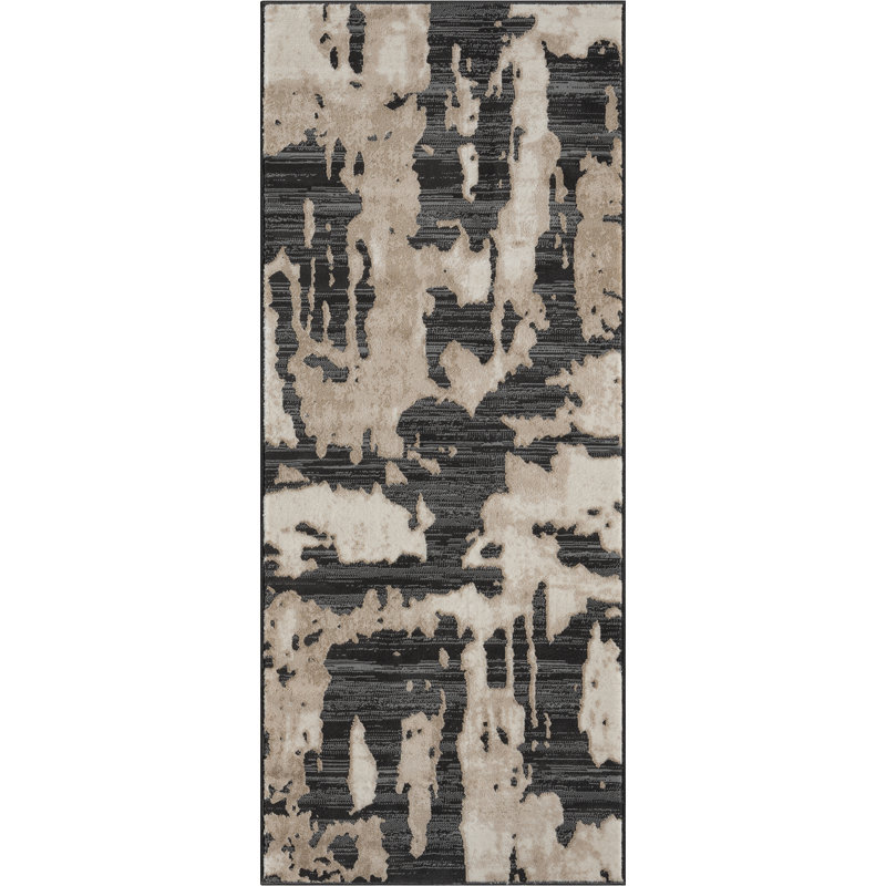 Tapis à motif abstrait Abani Rugs, Tapis de couloir 2 pi 6 po x 6 pi