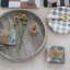 Round Marble Checkered Cheese And Serving Tray
