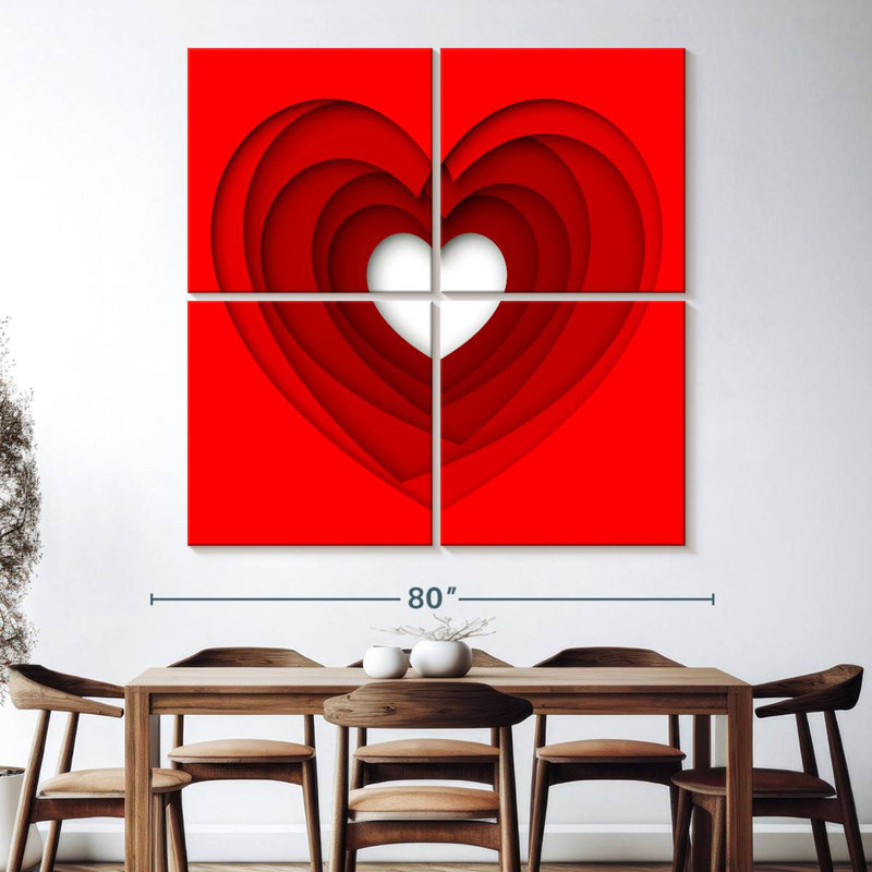 Hardie Heart Layers, 74" H x 74" W