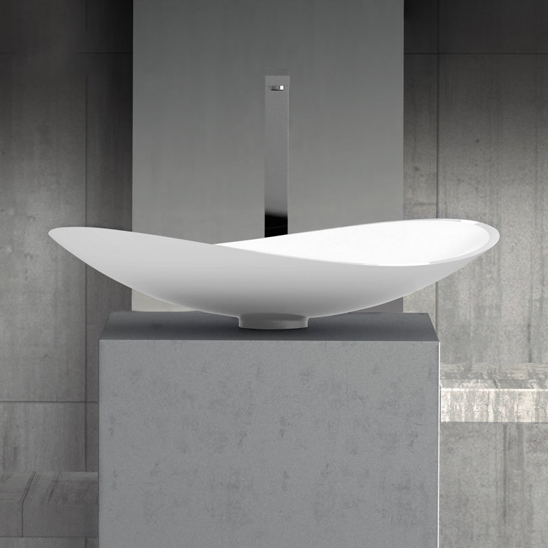 Milano 25.6'' L Bathroom Sink, Black