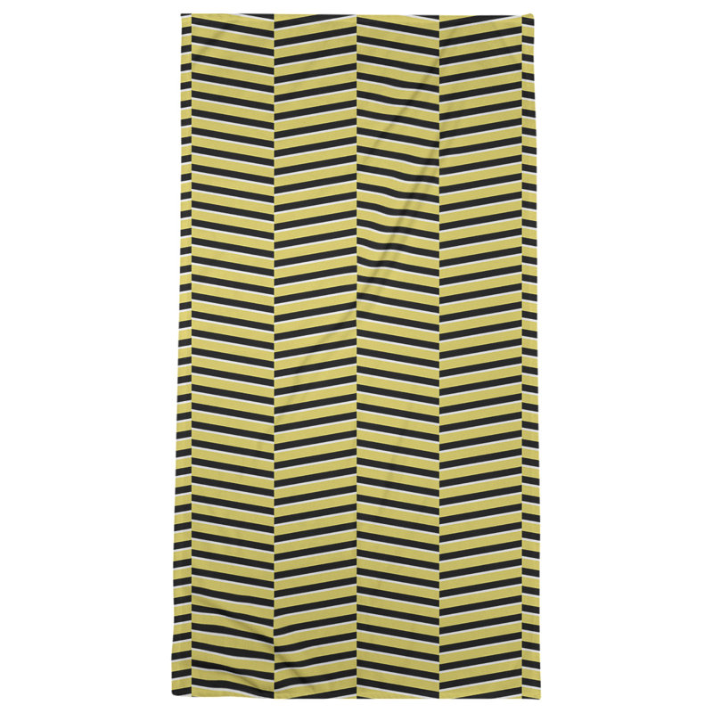 Jaya Bath Towel, Yellow/Black