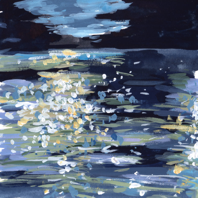 Calming Night I by Melissa Wang - Wrapped Canvas Print, 30 cm H x 30 cm W