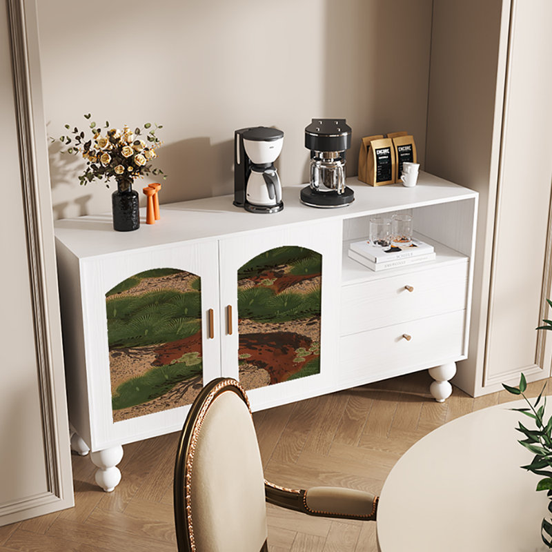 Buffet grande capacité 59,1 po, Blanc/vert