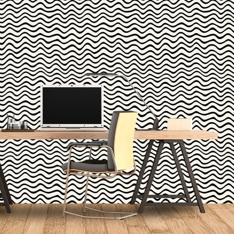 Vlad Lines Nautical Removable Peel and Stick Wallpaper Panel, 48" L x 24" W