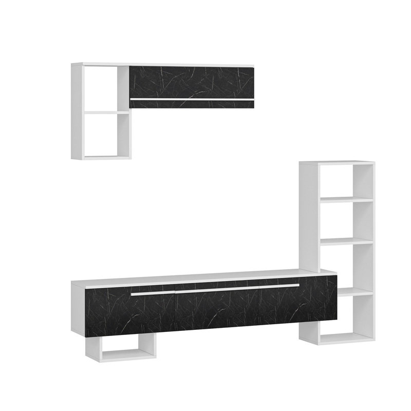 Bardhyle Unfinished TV Stand for TVs up to 78", White;Black
