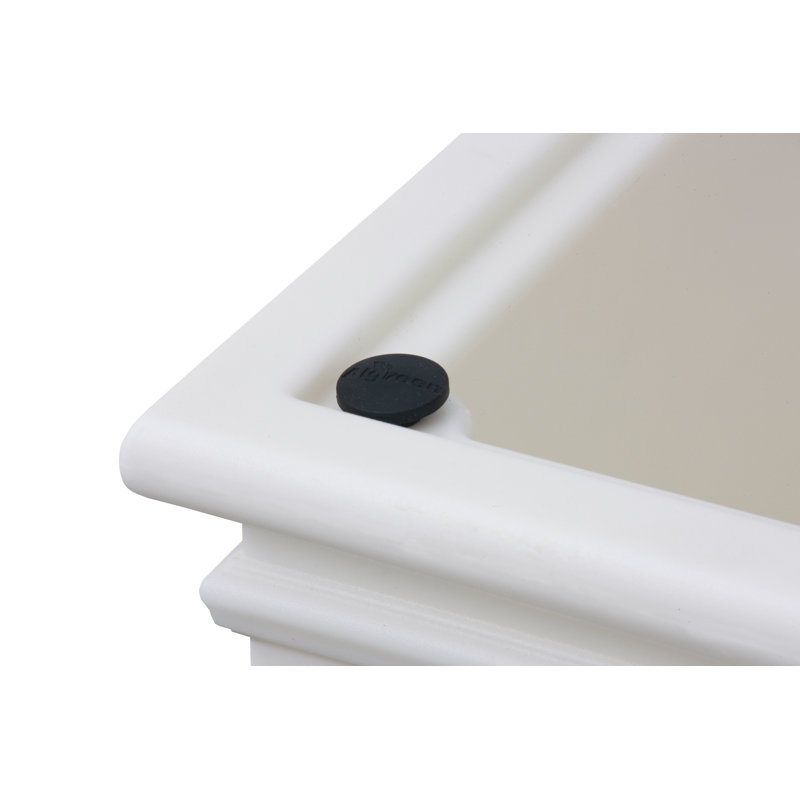 White Large Rectangular Self-Watering Outdoor Planter Box