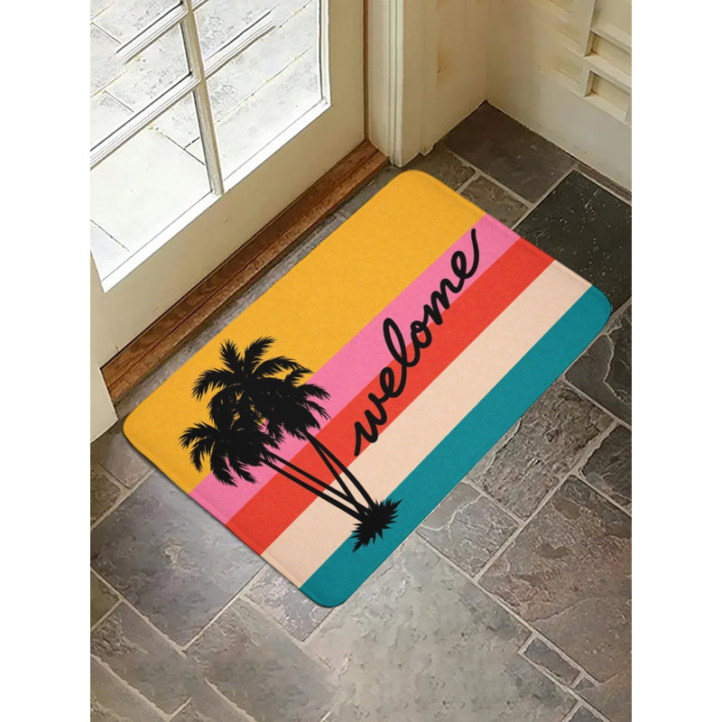 Tapis pour salle de bain Palm Tree Welcome, 16 x 24