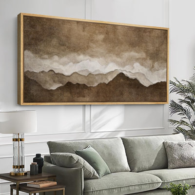 Mountain Range Mist Modern Art