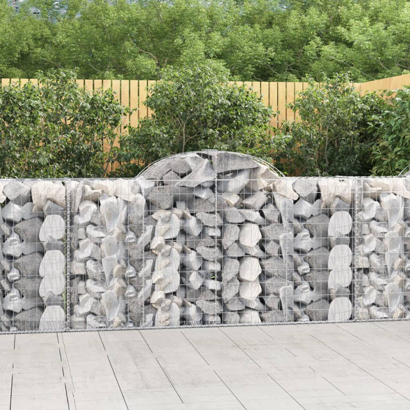 Clôture en métal Gabion arquée H 4 pi x l 7 pi