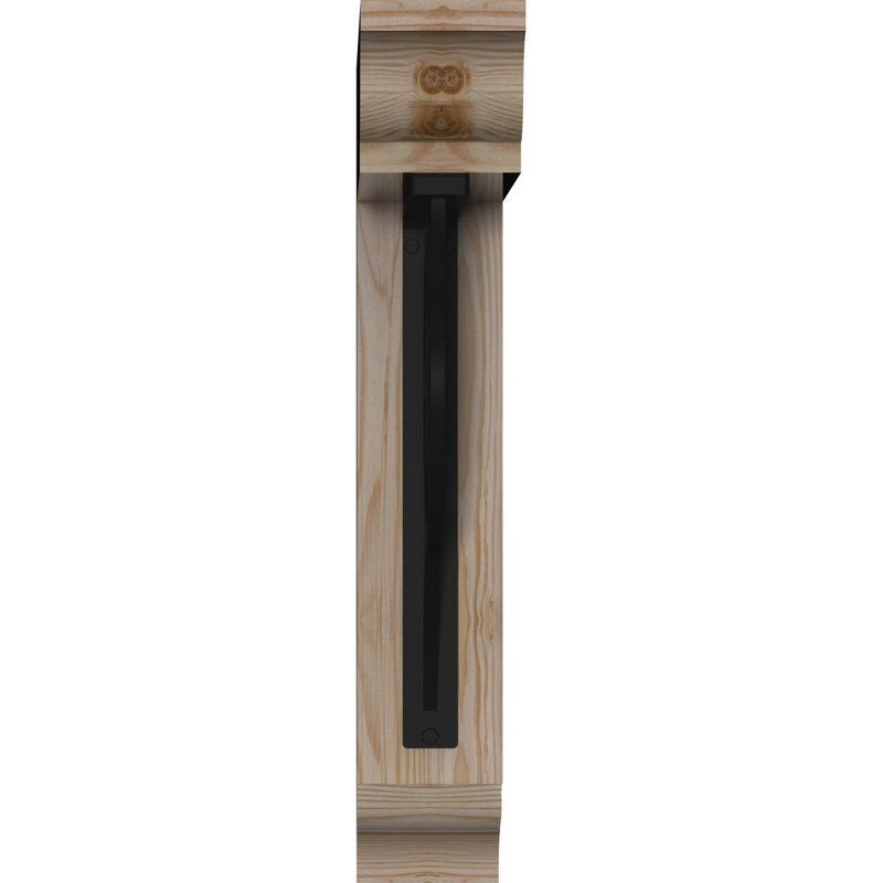Support à fer simple Austin 4 "traditionnel, H 23 po x P 20 po, 3 1/2"W x 4"T Douglas Fir (Smooth)