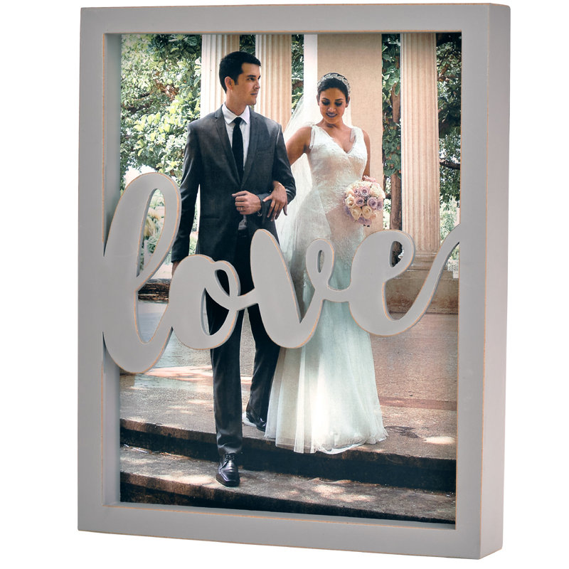 Picture Frame with Mat, Gray