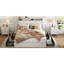 Structure de lit pleine grandeur avec tête de lit et prises de courant, métal robuste, rangement, silencieux, aucun sommier nécessaire, tête de lit ergonomique blanche pour chambre à coucher et tablette en métal, ressort, pour