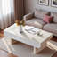 Table basse moderne avec 2 tiroirs cannelés