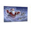 Père Noël de Noël volant avec des rennes au-dessus de la ville-1758504066