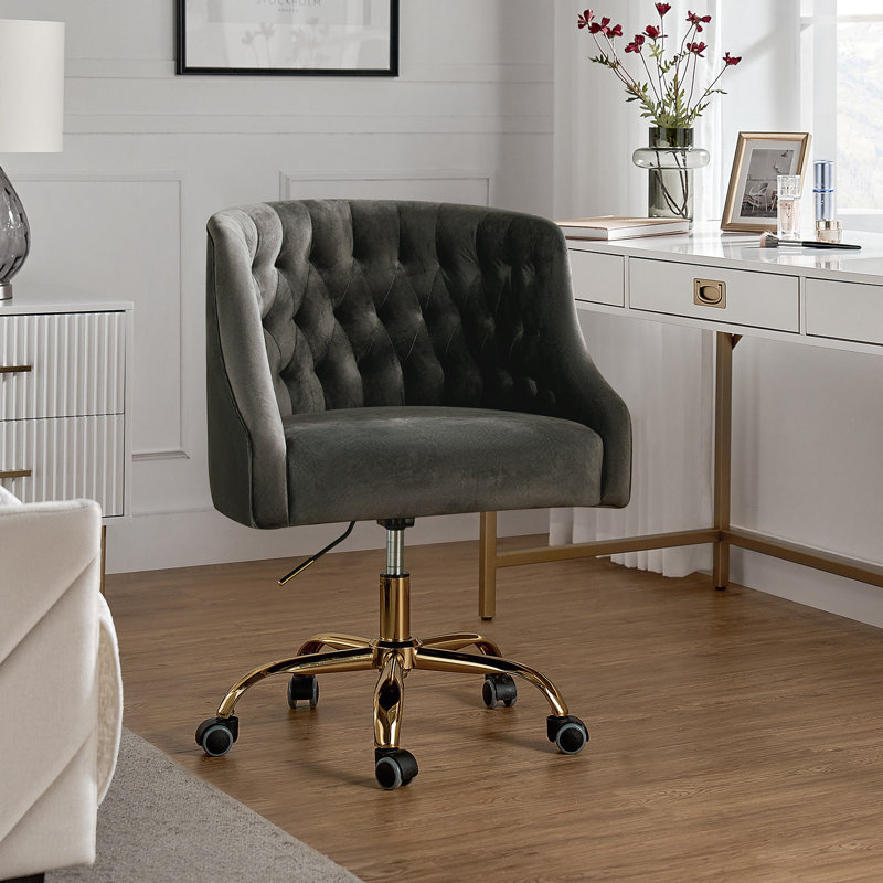 Chaise de travail Concetta, Gris anthracite