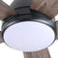 Ventilateur de plafond noir 52 po avec ensemble d'éclairage DEL intégré, télécommande, 5 pales en contreplaqué et application intelligente