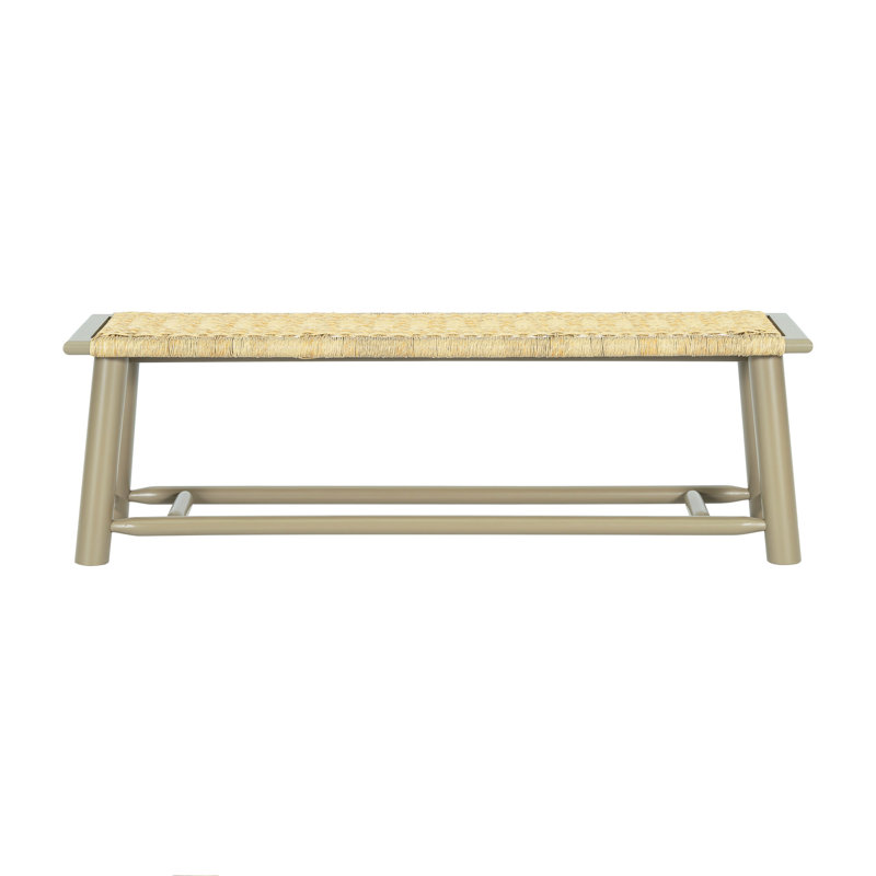 Banc en bois massif Farmhouse Modern - 59 po, Bois naturel