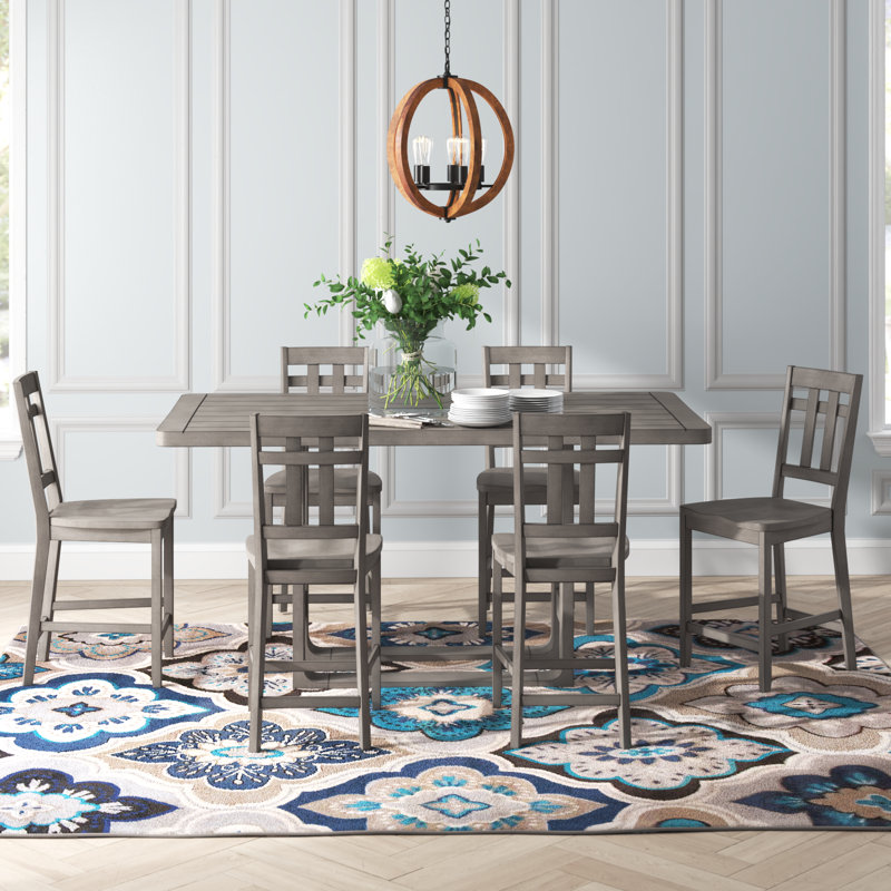 Annea Counter Height Dining Set, 7 Pieces: Table, 6 Chairs