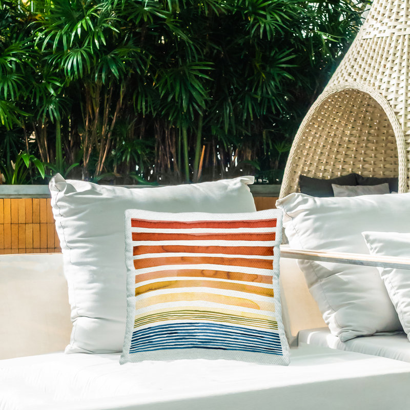 Striped Outdoor Throw Pillow