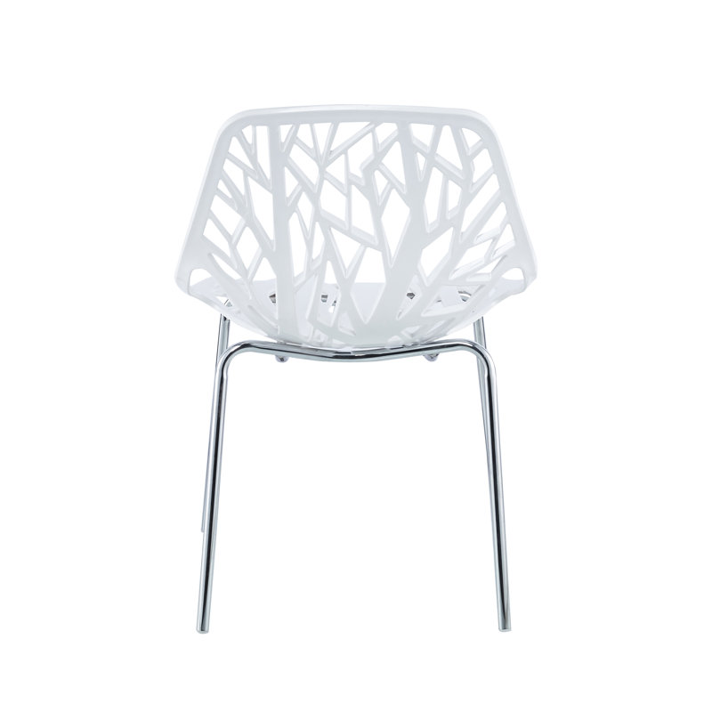 Chaise d'appoint empilable Sheppard, Blanc
