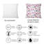 Coussin décoratif à motif rétro en mauve et rouge II-298404639