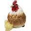 Figurine rustique de poule mère de ferme avec adorables poussins