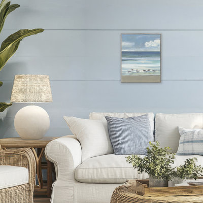 «Gentle Waves Shore Birds», estampe numérique, conception de Sally Swatland