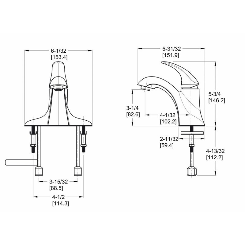 Serrano Single Hole Bathroom Faucet with Drain Assembly