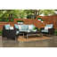 Milo 4 Piece Rattan Sunbrella Sofa Set with Cushions-1336206117-1336206119