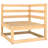 Wooden Corner Sofa Anthracite Cushions, Natural Wood