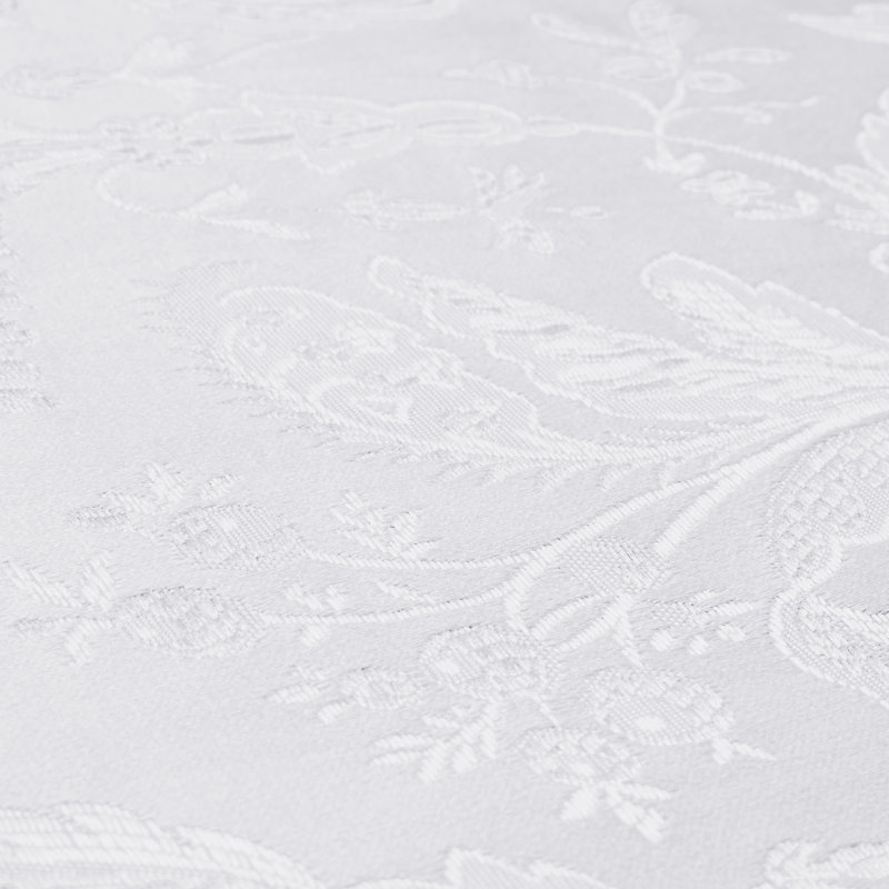 Nappe damassé design Rockport, l 120 po x L 60 po, Blanc