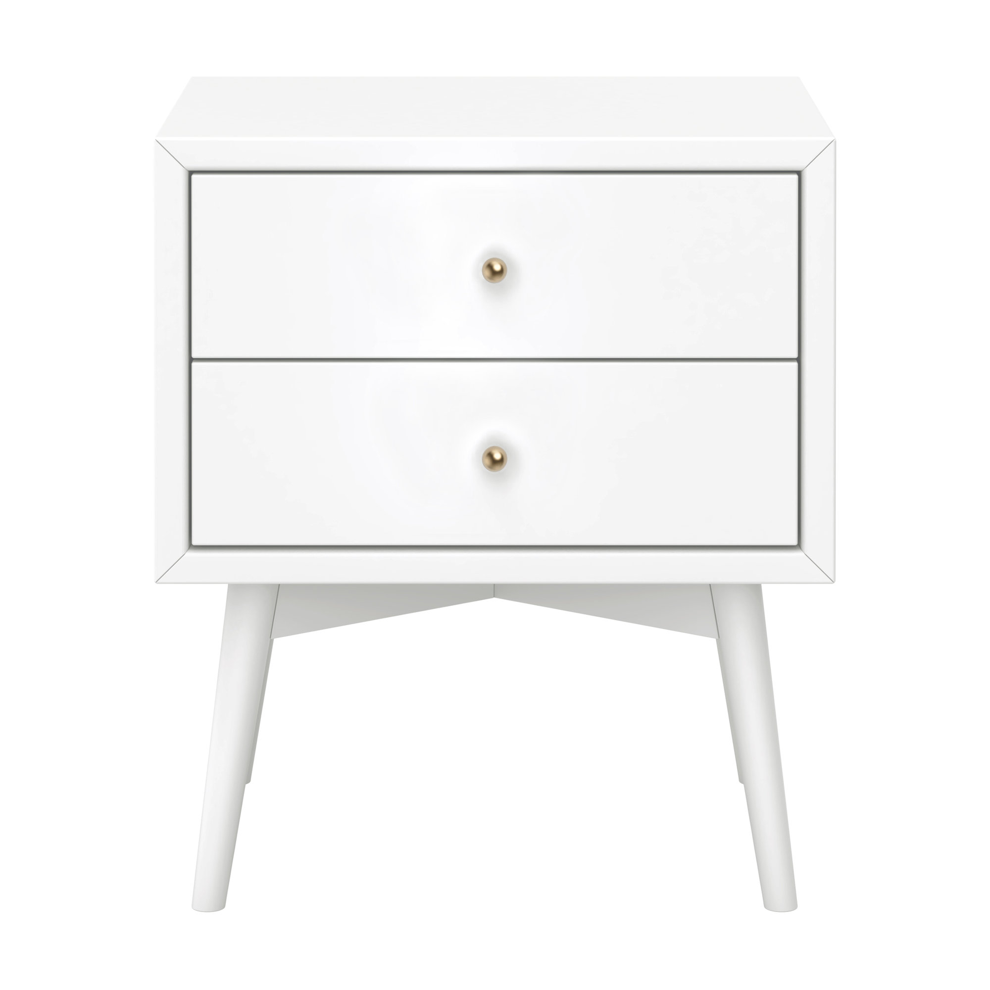 Palma Nightstand With USB Port, White