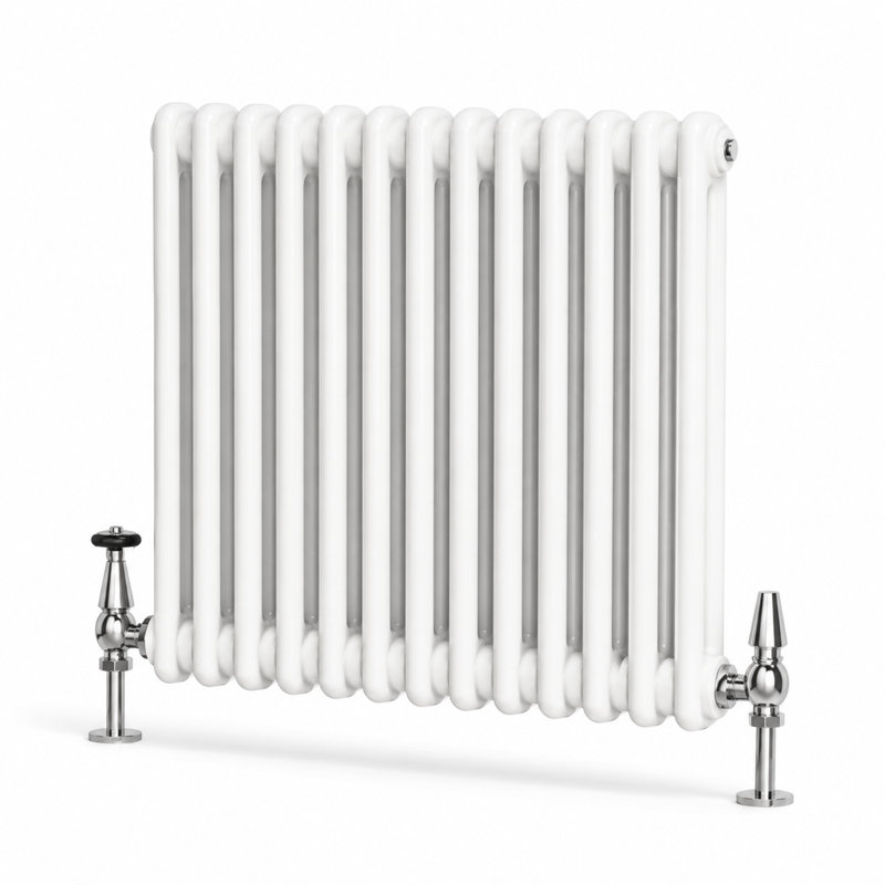 Uxbridge Horizontal Traditional Colosseum Radiator, White, 600mm H x 785mm W x 70mm D