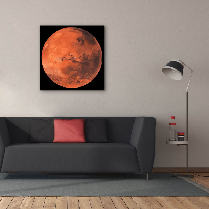 Planète Mars sur toile, H 37 po x l 37 po x P 1,5 po