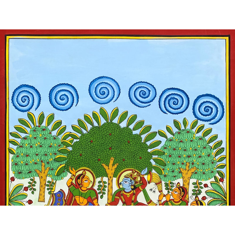 Shri Krishna dansant | Phad, peinture de Kalyan Joshi