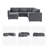 6-Piece Upholstered Sectional Sofa Modern Corner Couch With Ottoman-1543488076
